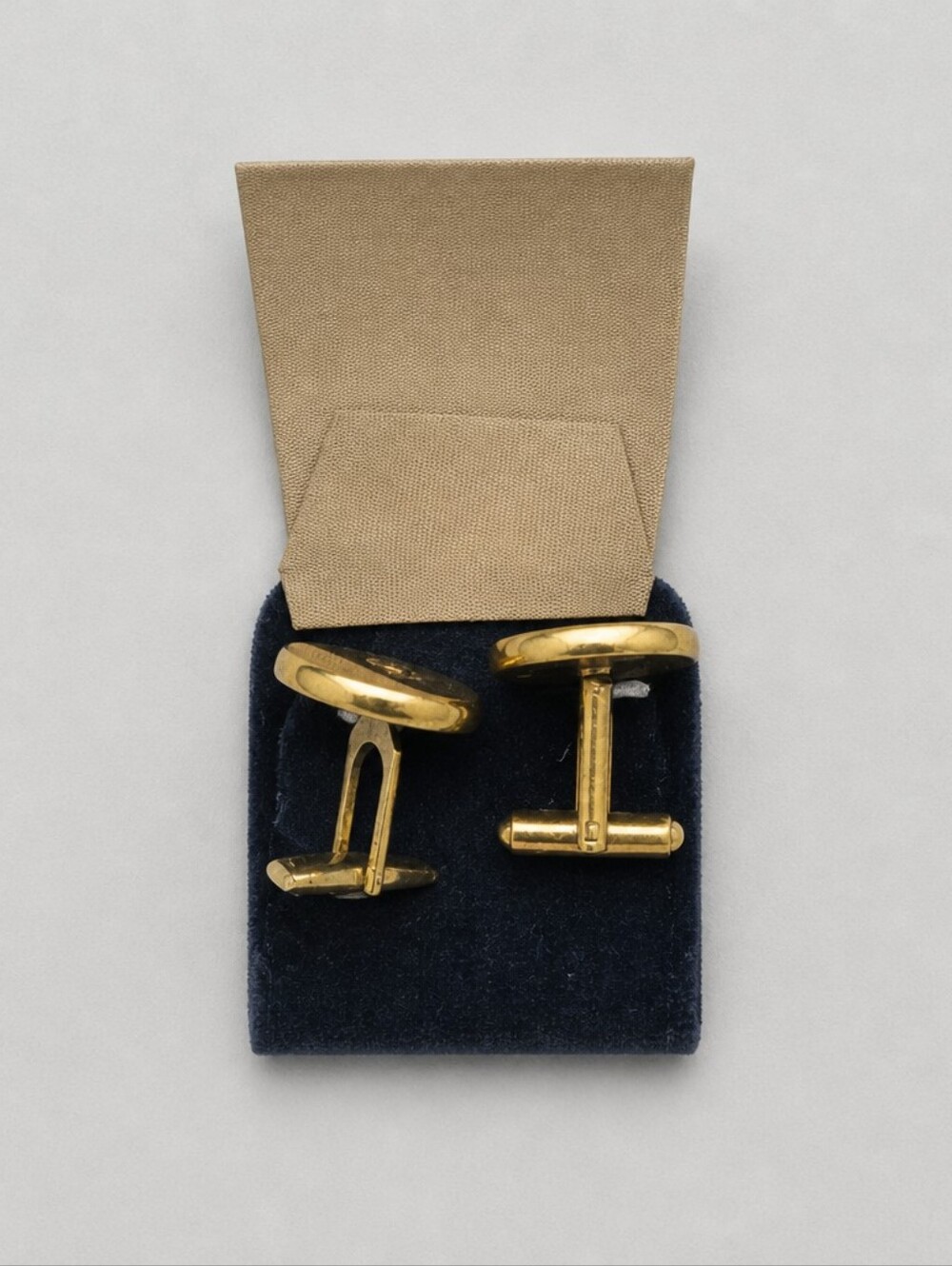 Gold-Tone Men’s Cufflinks - Classic Round Design